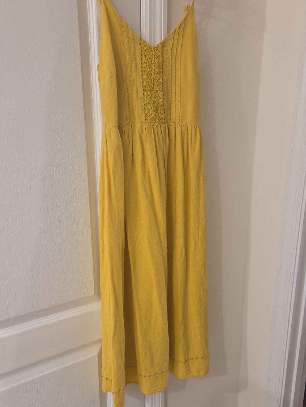 Old Navy Mustard Yellow Crochet Sundress